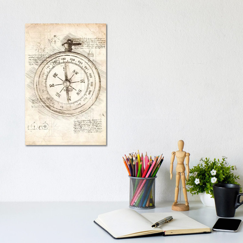 Compass by Cornel Vlad - Wrapped Canvas Print, 30.48cm H x 20.32cm W