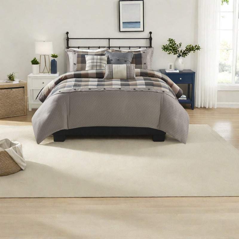 Rustic 6-piece Polyester Bedding Sets, Herringbone Style, Perfect For Home