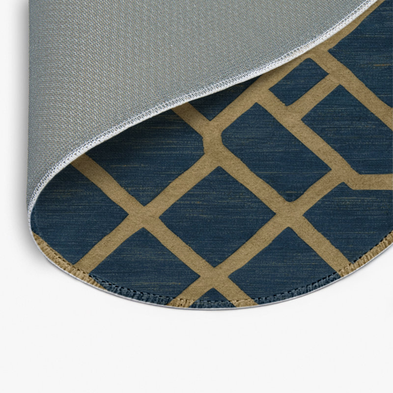 Tapis gris intérieur et extérieur Trellis, Rond 5 pi