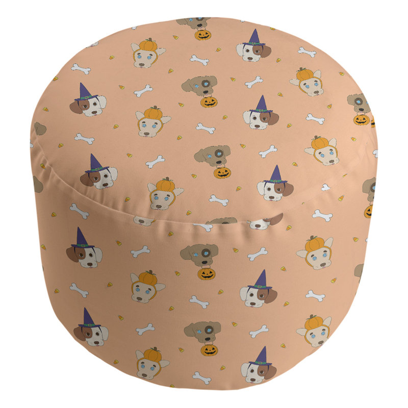 repose-piedsst hol halloween dogs, Orange et gris