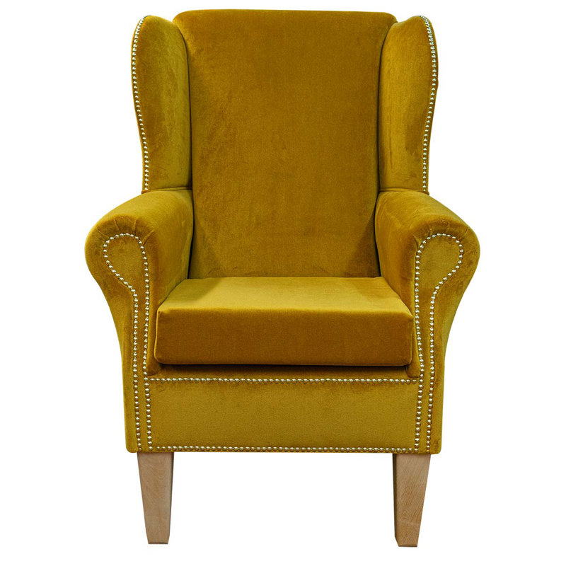 74cm Wide Tufted Velvet Wingback Chair