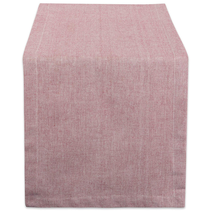 Kristina 100% Cotton Table Runner, 108" L x 14" W, Rose