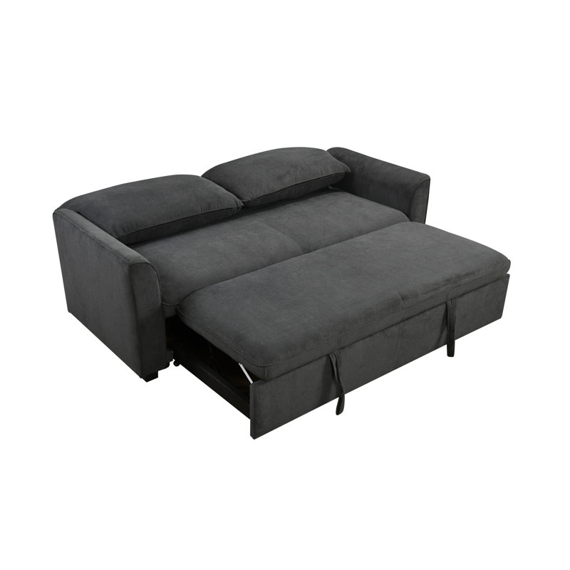 Tekeyla 78'' Firm Square Arms Sleeper Sofa 3 in 1 Convertible  Queen Size Sleeper Sofa Bed with Pull Out Bed