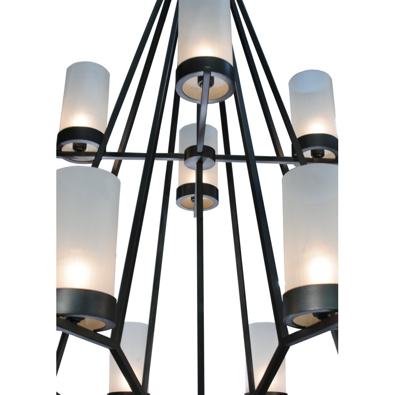Elegant White 12-Light Empire Chandelier with Medium Base Bulbs