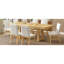 Table de salle à manger 72 po en bois d'hévéa extensible - 6 chaises 12 po