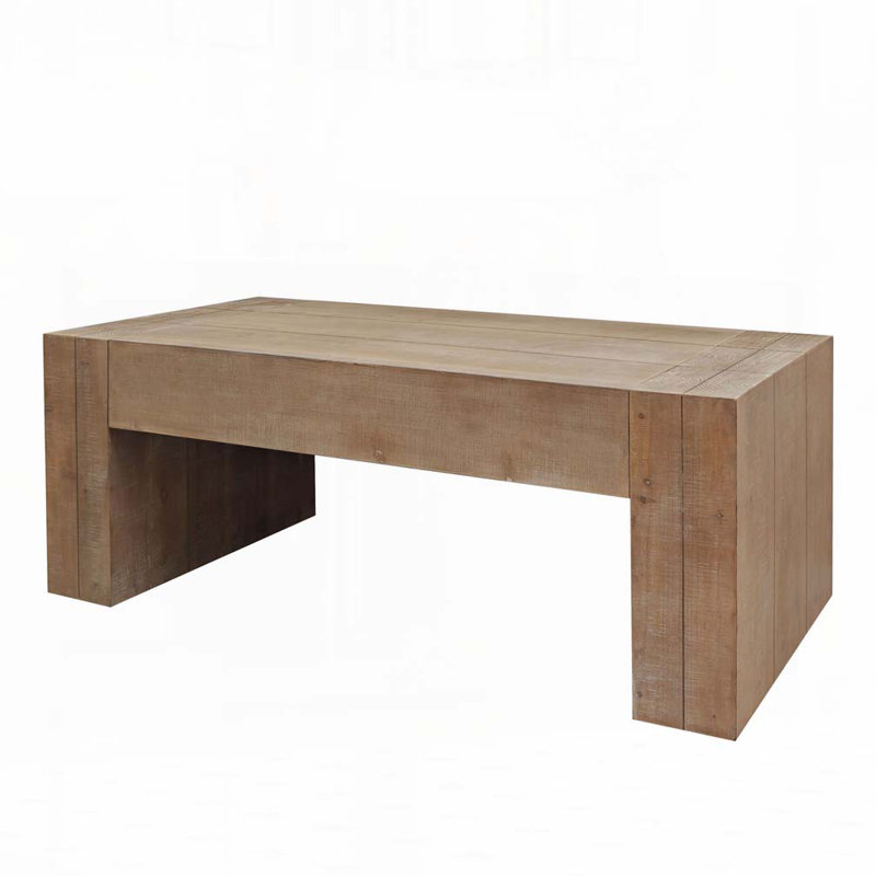 49" Farmhouse Wood Coffee Table, Natural