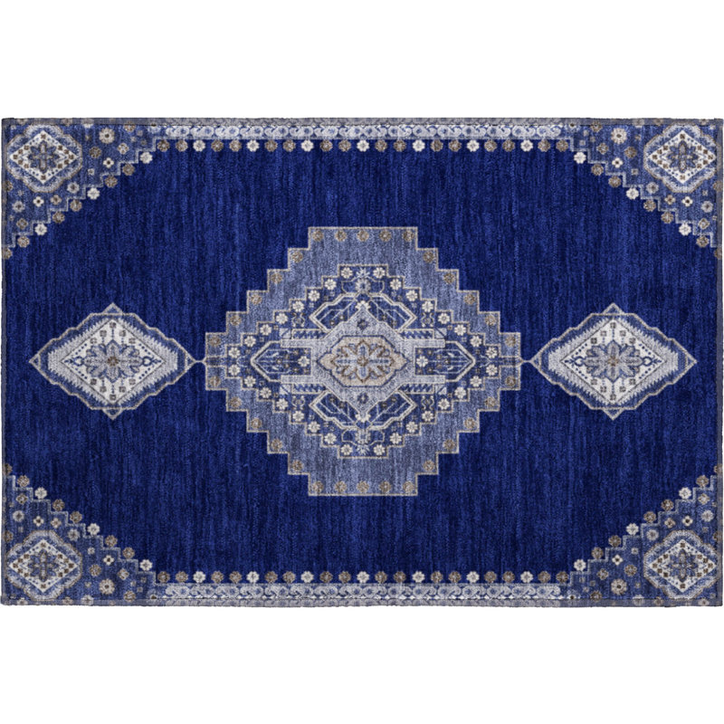 Premium Machine Washable Guada AMF1014 Oriental Rug, Rectangle 1'8" x 2'6"