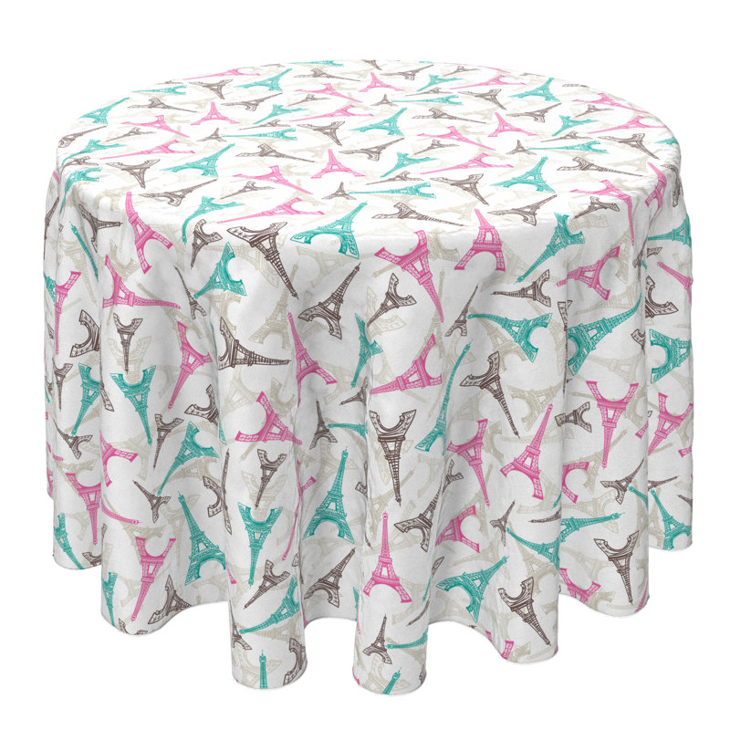 Round Cotton Twill Tablecloth