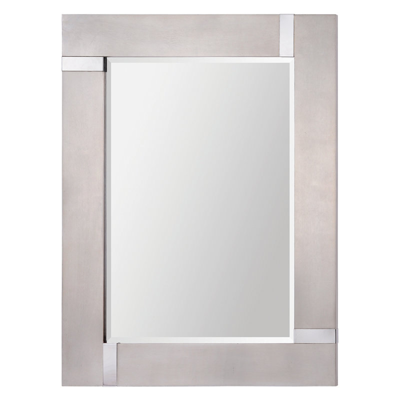Wellinhall Wood Rectangle Wall Mirror