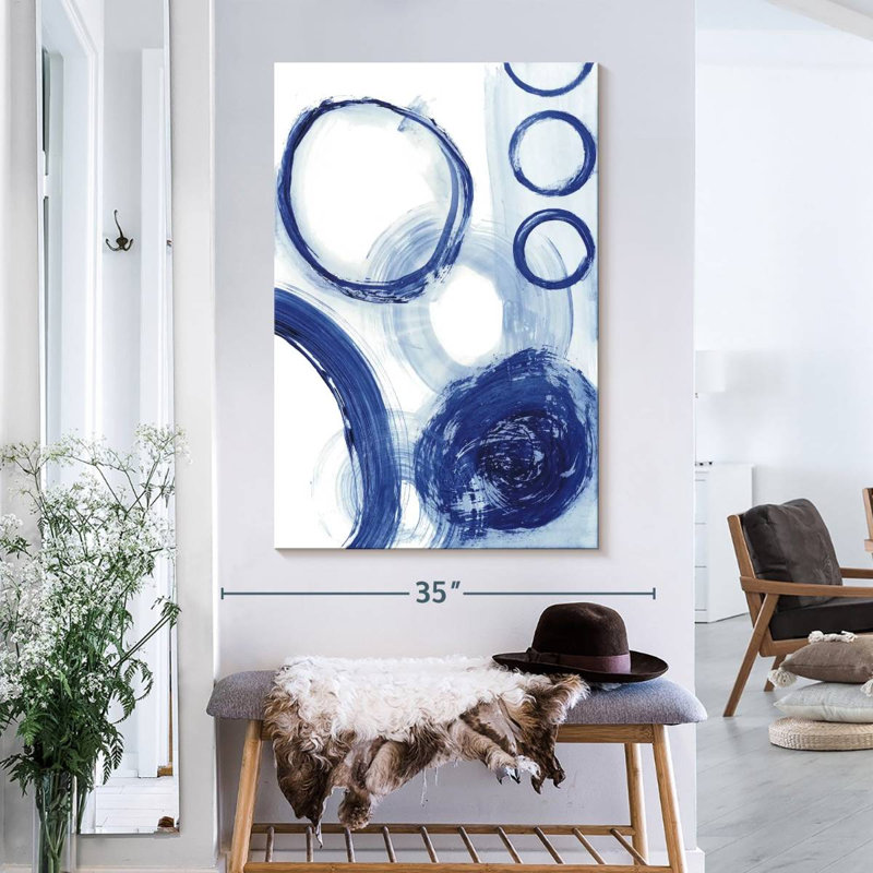 Étude du cercle bleu III, H 39 po x l 26 po