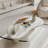 Minimalist Cloud Coffee Table - Curved Cashew Design, Compact Low-Height Centre Table for Living Room & Small Spaces