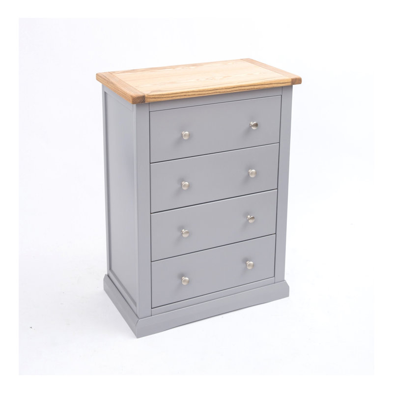 Millar 70cm W 4 - Drawer Chest of Drawers, Grey/Chrome