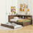Wooden Storage Daybed With Trundle-1079130484