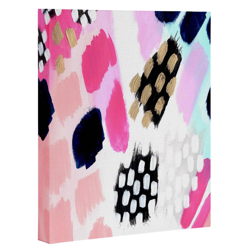 « hot rose abstract », impression sur toile, H 20 po x l 16 po x P 1,5 po