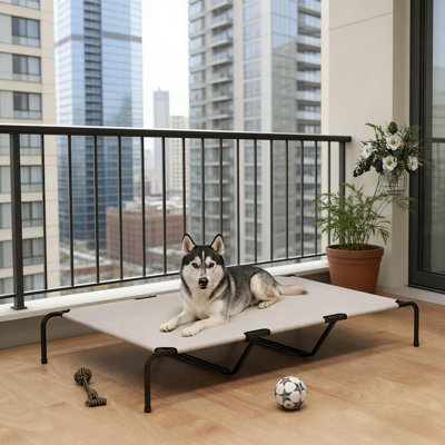Grand lit pour animal de compagnie, lit surélevé pour chien