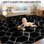 Rectangle 160 cm x 230 cm Geometric Shaggy Washable Area Rug-989361375