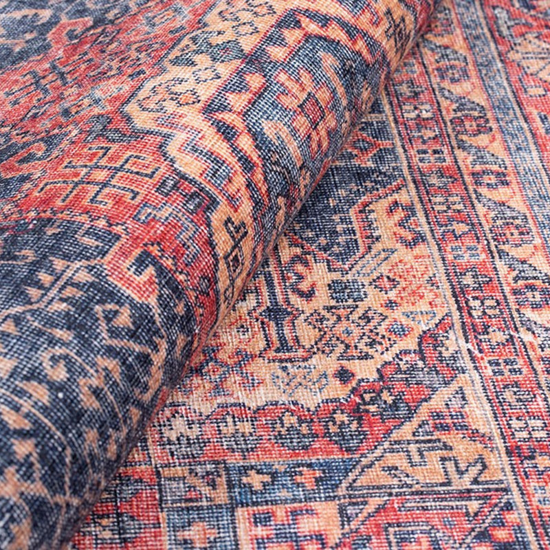 Luxueux tapis lavable à la machine, 100% polyester, 7,5 x 10,8 pieds | Hauteur des poils: 0,2 po, 1850 g / m² | Dessus en polyester recyclé, facile d'entretien, parfait pour le salon et la chambre à coucher, conception douce et durable