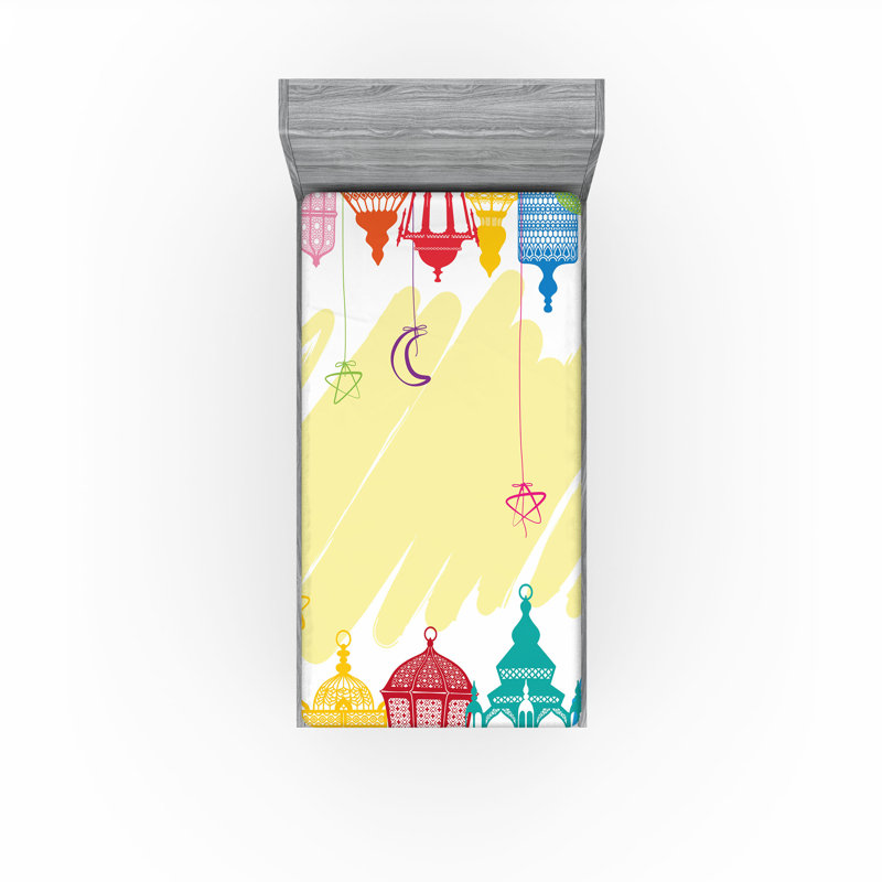 Multicolore Ambesonne Eastern Art, Drap-housse de taille simple