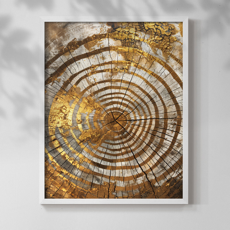 Série ABSTRACT Cxxxxxx - Impression encadrée de qualité supérieure - Prêt à être accroché - aucun clou requis, Blanc / Blanc