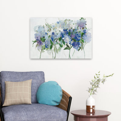 Instant Charm Floral & Botanical Floral Nature Blue Painting Watercolor Art Contemporary