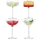 Lulu Handmade Glass Coupe and Martini Glass