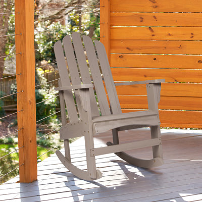 Chaise Adirondack à bascule en bois massif Janes