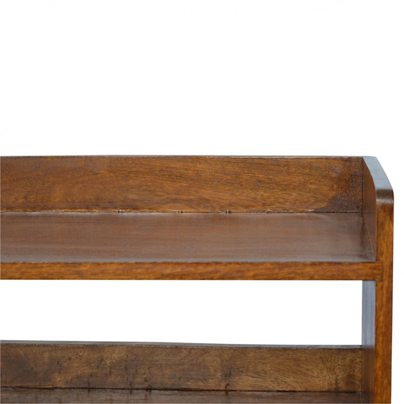 Chestnut Nordic Storage Bench, Solid Wood