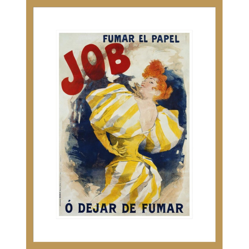 «Fumar Cigg», affiche publicitaire par Jules Chéret, impression giclée encadrée, H 21,75 po x l 17,15 po