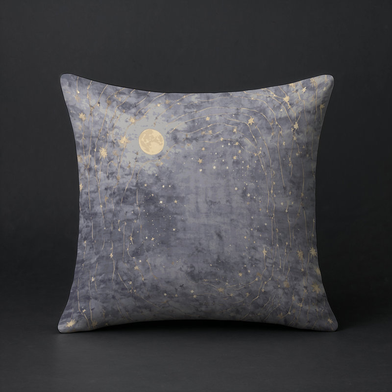 Coussin décoratif intérieur et extérieur Modern, Gris abstrait 61, Carré 16 po