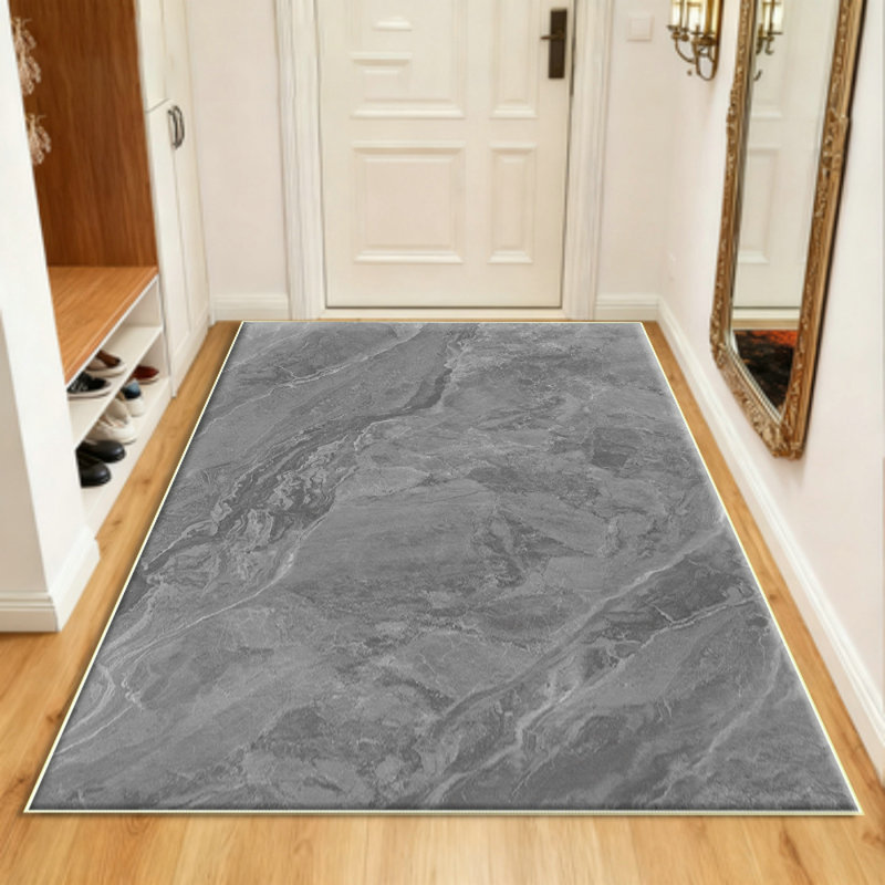 Washable carpet 8x10 living room area carpet - anti fouling and anti slip backing Bohemian carpet for bedrooms, durable ultra-thin retro large area carpet (8x10, gray)