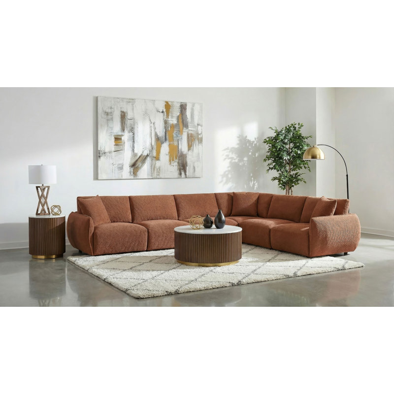 Chaise modulaire rembourrée Elysia, Vert, Orienté à droite