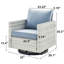 Chaises de patio pivotantes avec coussins Ingvald-1776065139