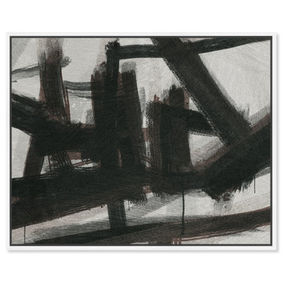«Grunge Outline Modern Earth Tone Abstracts», art mural par Art Remedy