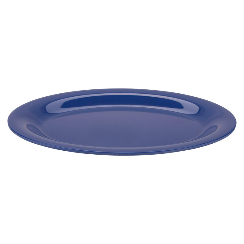 Assiette de service ovale en mélamine GET (ensemble de 12), H 0,91 po x L 12 po x l 9 po, Bleu paon