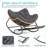 Weixel Wicker Rocking Chair With Cushion And Footrest