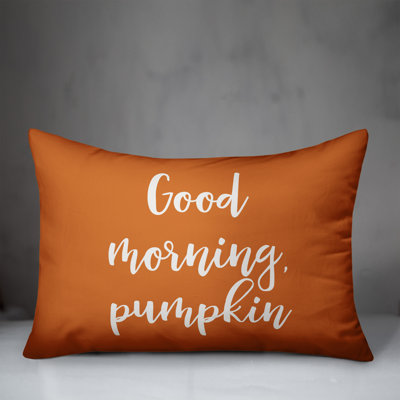  Good Morning, Pumpkin Lumbar Pillow