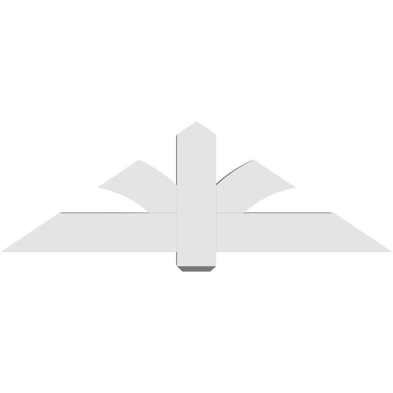 Support pour pignon en PVC Redmond, H 20 po x l 60 po (pas: 8/12), P 6 po x F 6 po
