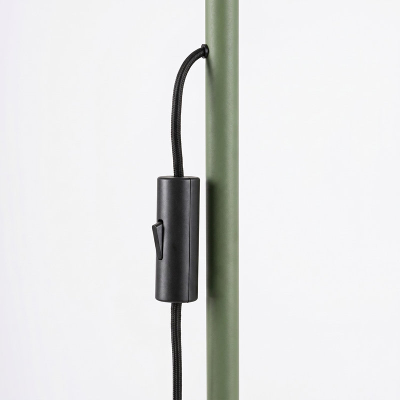 Karbon Powder Coated Column Floor Lamp, 30x30x155 cm, Olive Green