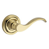 Curve Keyed Door Lever with Traditional Round Rose