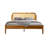 Jamison Queen Size Bed Frame with Headboard & Footboard, Solid Wood Platform Bed, 12 Durable Slatted Support with Metal Legs, Slip-Free & Noise-Less, Acacia Honey Finish-497001125-497001120