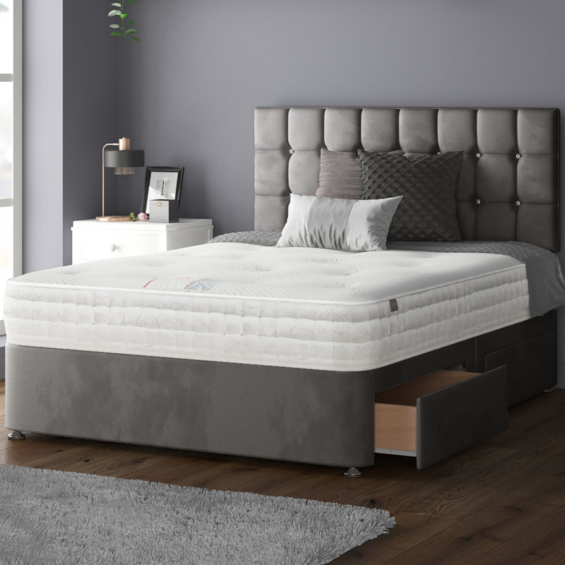 Rochester Upholstered Headboard, Super King (6'), Grey