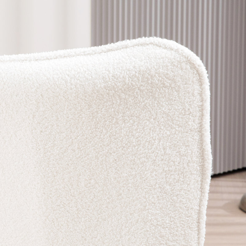 Fauteuil large 28 po Clavens, Blanc, crème