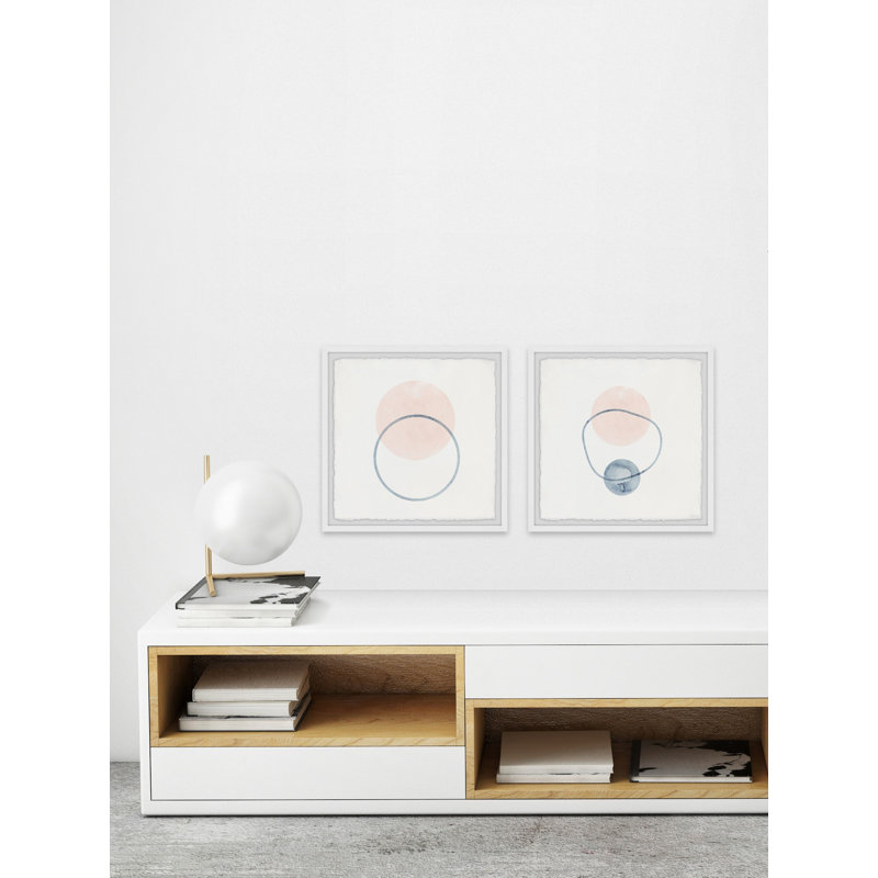 " Unperfect Circles " by Parvez Taj 2 - Pieces Painting Print