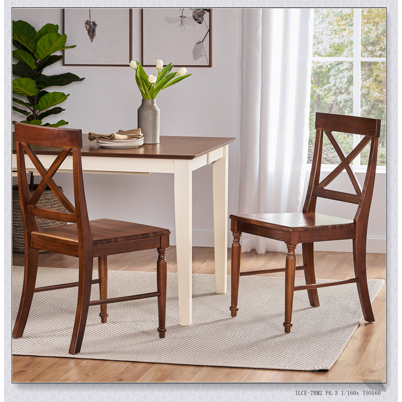 Timeless Acacia Wood Dining Chairs, 2-Pcs Set, Combining Classic Design and Enduring Durability for Any Dining Room