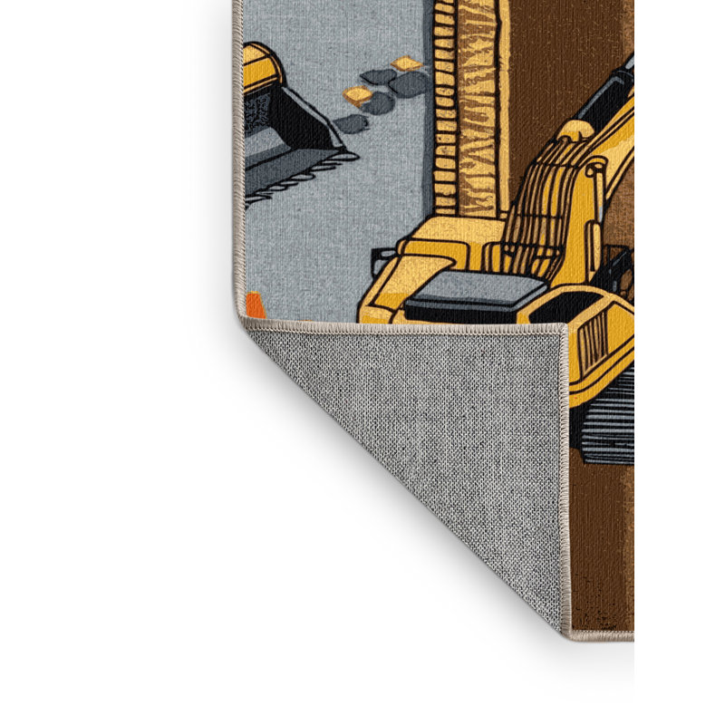 Tapis de transport brun lavable à la machine, Rectangle 4pi x 6 pi