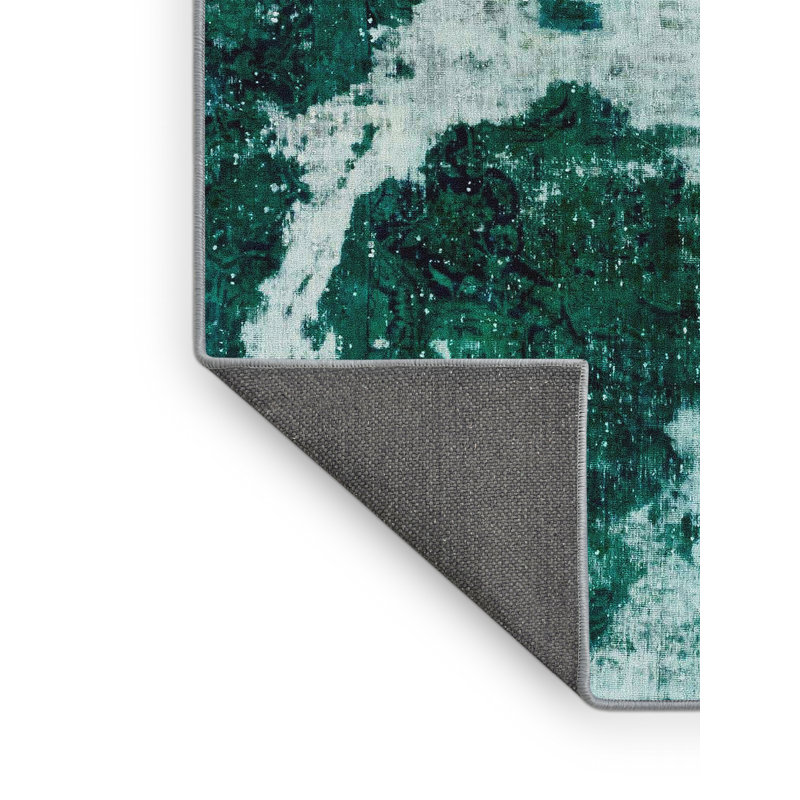 Tapis décoratif multicolore à motif abstrait, Rectangle 6 pi x 9 pi