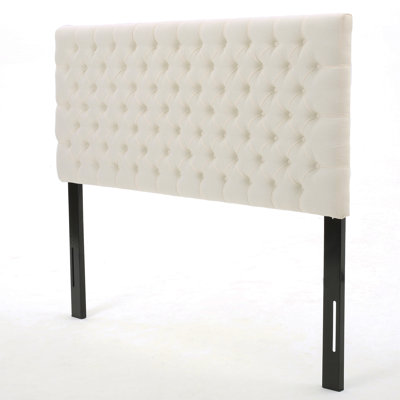 Tufted Upholstered Bed Headboard In Modern Button Design, Adjustable Solid Wood Head Board, Solid Wood Head Board With Durable Metal Legs In Bedroom