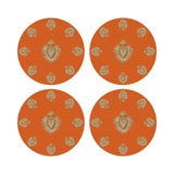 Ex vote Vegan Leather Round Pebble Placemat