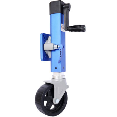 Heavy Duty Aluminum Trailer Jack, For Use On 3 In. X 5 In. Trailer Tongue, Max Load 1,800 Lbs, Blue