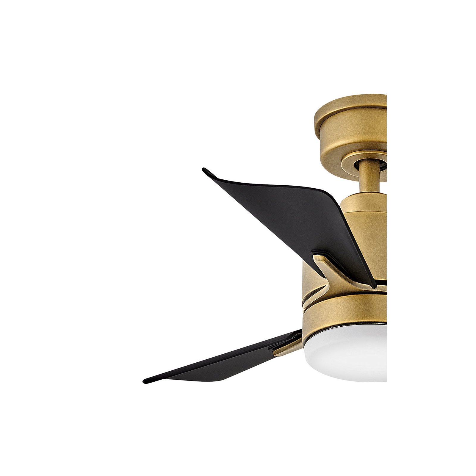 30" Leventhal 3  - Blade LED Standard Ceiling Fan with Wall Control and Light Kit Included, Matte Black/Gold